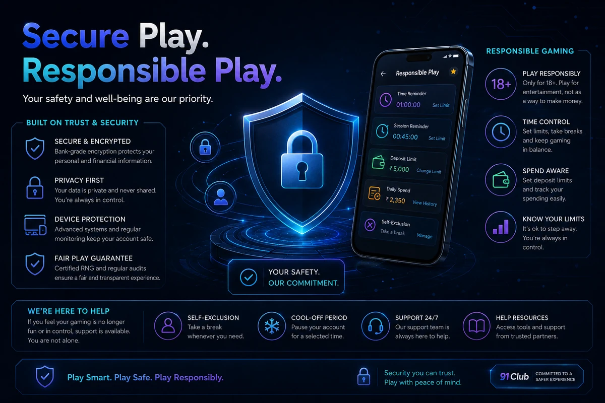 Responsible gaming and security information